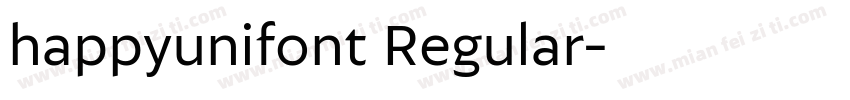 happyunifont Regular字体转换
